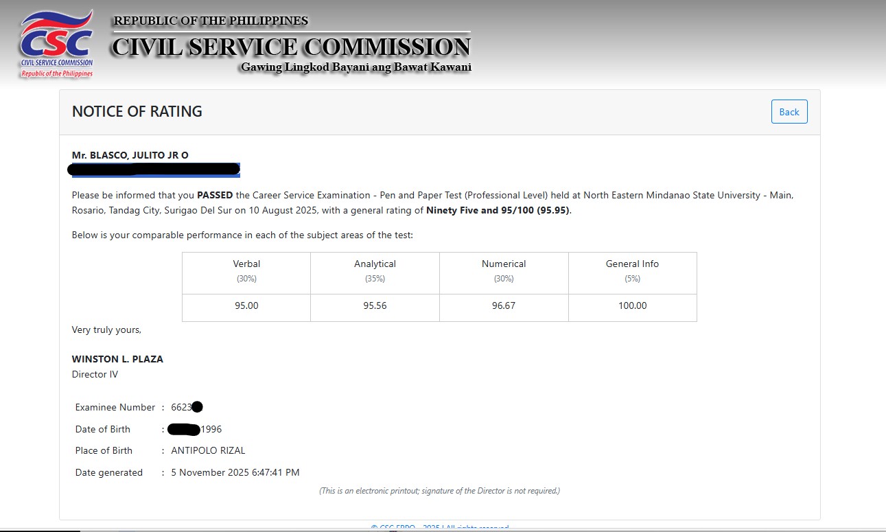 Helping Aspiring Examinees